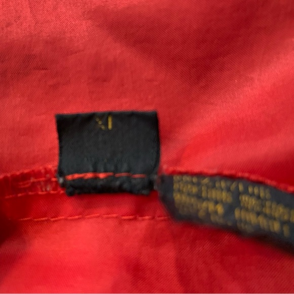 Vintage Izod Lacoste Windbreaker with hoodie, Size XL, color red - Picture 3 of 8